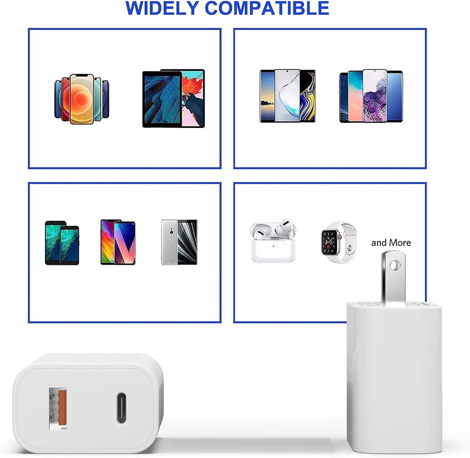 4 Pack USB C Charger Block,20W USB-C & USB-A Port Charger,for i Phone 17/16/15/14/13/12/11/X/8, i Pad and More - Image 5
